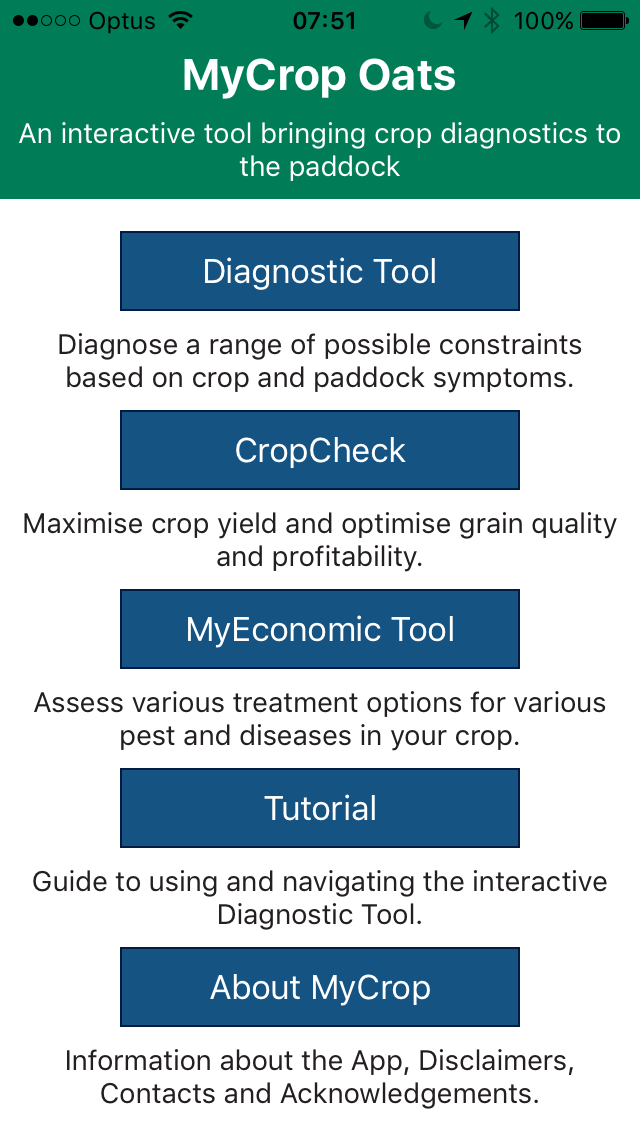 myCrop Oats Screenshot