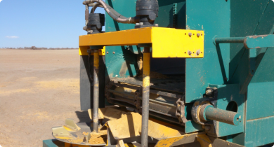 Photograph of a spreader suitable for low rates of clay spreading for erosion control