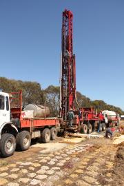 Drilling on production bore site Shane Kaelly's property