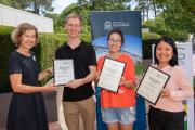 Young professionals in Agriculture Forum winners with DPIRD award presenter 