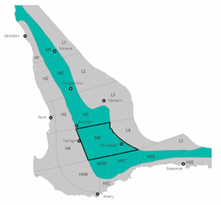 Figure 14 - West Australian agro-ecological zones (Planfarm Benchmarks 2019). Central Woolbelt region.