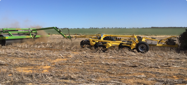 Deep ripping in fallow is a good option for good soil moisture conditions and reduces the risk of erosion