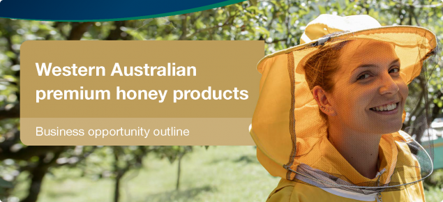 Western Australian premium honey products front cover page