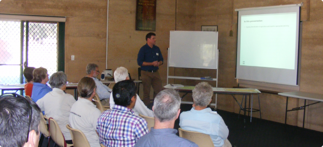 Landholders listening to presenter 