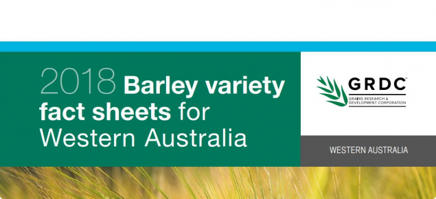 The barley variety fact sheets front cover