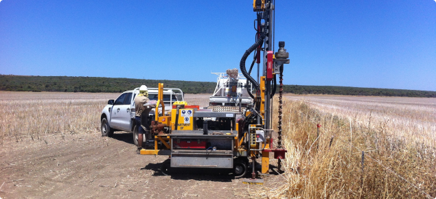 Drilling to investigate groundwater characteristics in the Midlands area