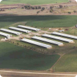 Poultry sheds aerial view