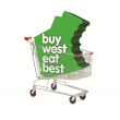 Buy West Eat Best logo in a shopping trolley.