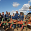 DPIRD officers Christine Zaicou-Kunesch (left), Steve Cosh, Chad Reynolds, Carla Wilkinson, Dr Sarah Collins, Dr Steve Davies and Jo Walker are working on a project co-funded by GRDC, to increase and sustain the benefits of soil amelioration on crop produ