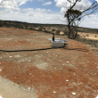 Thanks to newly installed IoT equipment on this tank, Moora farmer Daniel Gardiner was alerted to the fact that it had run dry.