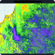 Screen capture of a high resolution image of estimated total green biomass from the PRS application